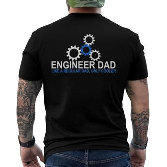 Mens Engineer Dad - Engineering Father Stem For Dads Men's Back Print T-shirt | Mazezy