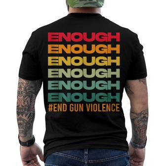 Enough End Gun Violence Awareness Day Wear Orange Men's Back Print T-shirt | Mazezy