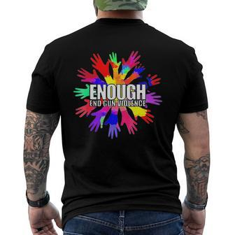 Enough End Gun Violence Wear Orange Day Anti Gun Men's Back Print T-shirt | Mazezy