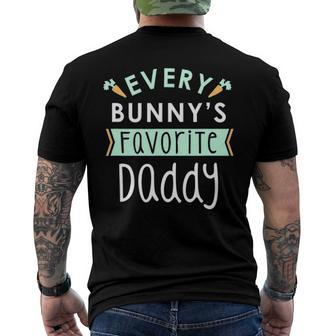 Mens Every Bunnys Favorite Daddy Cute Easter Men's Back Print T-shirt | Mazezy