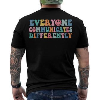 Everyone Communicates Differently V2 Men's Crewneck Short Sleeve Back Print T-shirt | Favorety CA