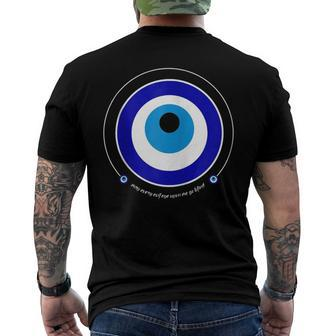 Evil Eye Greek Nazar May Every Evil Eye Upon You Go Blind Zip Men's Back Print T-shirt | Mazezy
