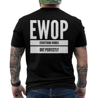 Ewop Everything Works Out Perfect Men's Back Print T-shirt | Mazezy
