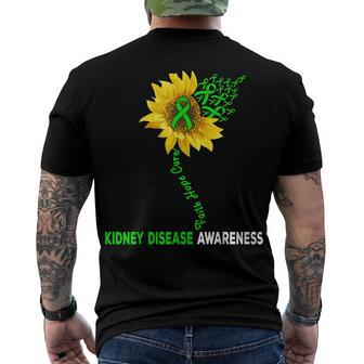 Faith Hope Cure Kidney Disease Sunflower Puzzle Pieces Men's T-shirt Back Print - Seseable