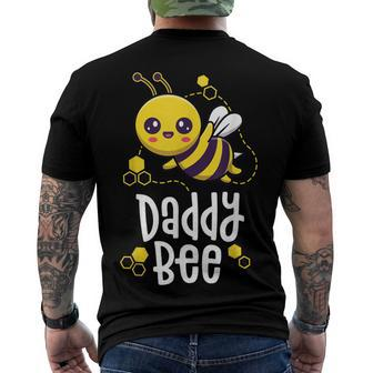 Family Bee Dad Daddy First Bee Day Outfit Birthday Men's T-shirt Back Print - Seseable