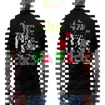 Family One In A Melon Papa Birthday Party Matching Family Men's T-shirt Back Print - Seseable