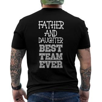 Father & Daughter - Best Team Ever - Sports Men's Back Print T-shirt | Mazezy