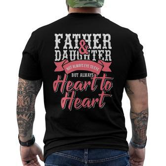 Father And Daughter Heart To Heart Men's Back Print T-shirt | Mazezy