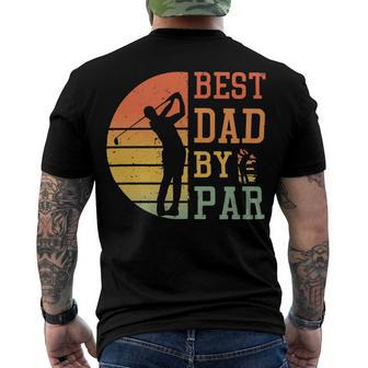 Father Grandpa Best Dad By Paridea For Cool Golfer454 Family Dad Men's Crewneck Short Sleeve Back Print T-shirt - Monsterry