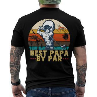 Father Grandpa Best Papa By Par Day 457 Family Dad Men's Crewneck Short Sleeve Back Print T-shirt - Monsterry