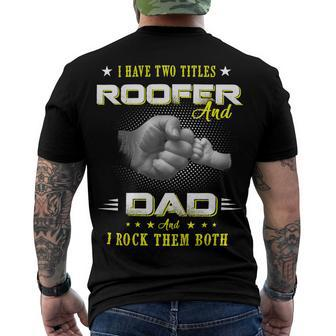 Father Grandpa Dad Roofer T Quote Design For Men197 Family Dad Men's Crewneck Short Sleeve Back Print T-shirt - Monsterry CA