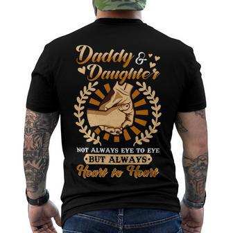 Father Grandpa Daddy And Daughter But Always Heart To Heart 103 Family Dad Men's Crewneck Short Sleeve Back Print T-shirt - Monsterry UK