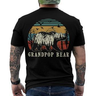 Father Grandpa Grandpop Bear Funny S Day187 Family Dad Men's Crewneck Short Sleeve Back Print T-shirt - Monsterry