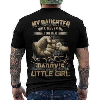Father Grandpa My Daughter Will Never Be Too Old To Be Daddys Little Girl 61 Family Dad Men's Crewneck Short Sleeve Back Print T-shirt - Monsterry AU