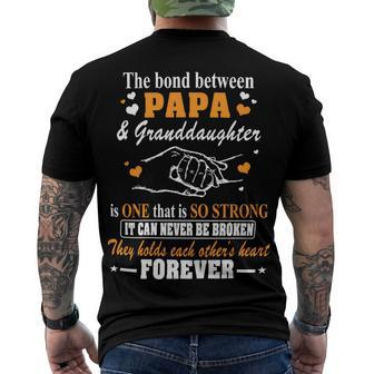 Father Grandpa The Bond Between Papagranddaughter Os One 105 Family Dad Men's Crewneck Short Sleeve Back Print T-shirt - Monsterry