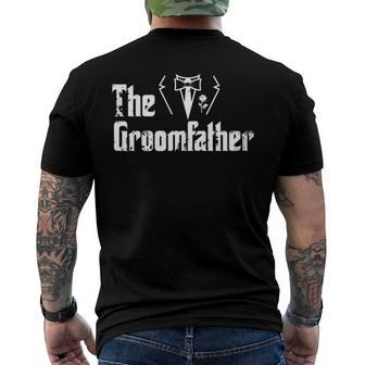 Father Of The Groom Wedding Grooms Dad Men's Back Print T-shirt | Mazezy