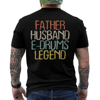 Father Husband E Drums Legend Men's Back Print T-shirt | Mazezy
