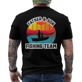 Father And Son Fishing Team Fathers Day Men's Back Print T-shirt | Mazezy