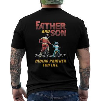 Father And Son Riding Partner For Life Men's Back Print T-shirt | Mazezy
