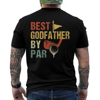 Fathers Day Best Godfather By Par Golf Men's Back Print T-shirt | Mazezy