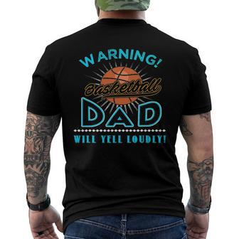 Mens Fathers Day Sport Basketball Dad Men's Back Print T-shirt | Mazezy