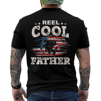 Mens For Fathers Day Tee - Fishing Reel Cool Father Men's Back Print T-shirt | Mazezy
