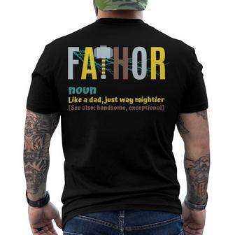 Fathor For Men Fathers Day Viking Fathor Hero Men's T-shirt Back Print - Seseable