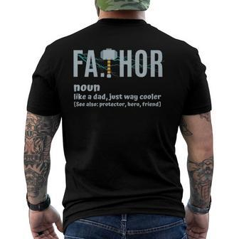 Fathor Ts Fathor For Men Fathers Day Fa-Thor Men's Back Print T-shirt | Mazezy