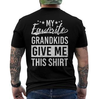 Favorite Grandkids Gave Me This Fathers Day Dad Men's Back Print T-shirt | Mazezy