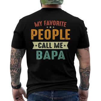 My Favorite People Call Me Bapa Bapa Men's Back Print T-shirt | Mazezy
