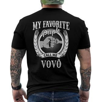 Mens My Favorite People Call Me Vovô Portuguese Grandpa Men's Back Print T-shirt | Mazezy