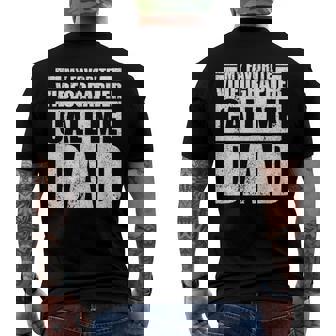 Mens My Favorite Videographer Call Me Dad Fathers Day Men's Back Print T-shirt | Mazezy