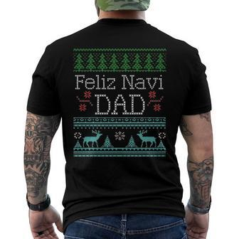 Feliz Navi Dad Ugly Christmas Multic Classic Men's Back Print T-shirt | Mazezy DE