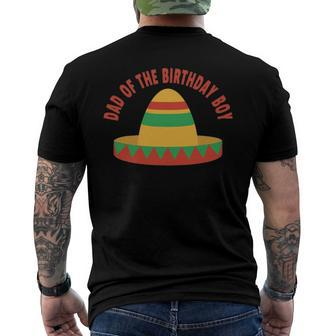 Fiesta Birthday Party - Dad Of The Birthday Boy Sombrero Men's Back Print T-shirt | Mazezy