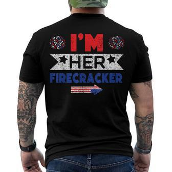 Im Her Firecracker 4Th Of July Matching Couple For Her Men's T-shirt Back Print - Seseable