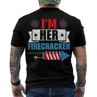 Im Her Firecracker 4Th Of July Matching Couple For Her Men's T-shirt Back Print - Seseable