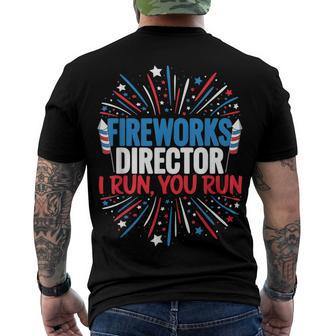 Fireworks Director 4Th Of July Firework Director Men's T-shirt Back Print - Seseable