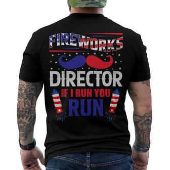 Fireworks Director If I Run You Run Men's Crewneck Short Sleeve Back Print T-shirt | Favorety CA