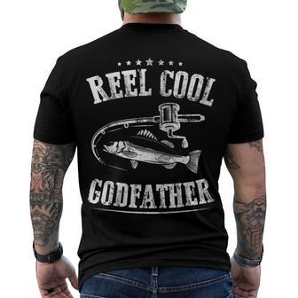 Fishing Reel Cool Godfather Men's Crewneck Short Sleeve Back Print T-shirt | Favorety AU