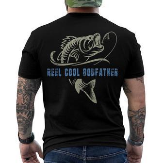 Fishing Reel Cool Godfather V2 Men's Crewneck Short Sleeve Back Print T-shirt | Favorety DE