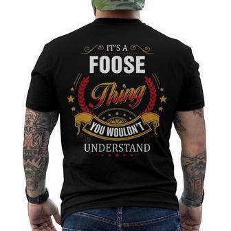 Foose Shirt Family Crest Foose T Shirt Foose Clothing Foose Tshirt Foose Tshirt For The Foose Men's T-Shirt Back Print - Seseable