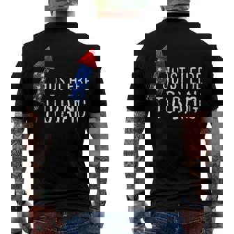 Fourth Of July 4Th Of July Im Just Here To Bang Men's T-shirt Back Print - Seseable