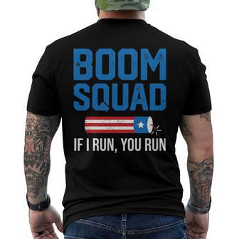 Fourth Of July 4Th July Fireworks Boom Patriotic American Men's Crewneck Short Sleeve Back Print T-shirt