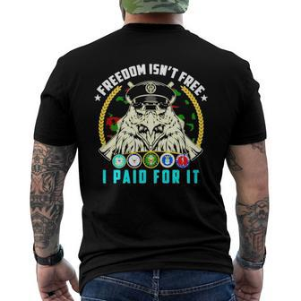 Freedom Isnt Free I Paid For It Men's Back Print T-shirt | Mazezy