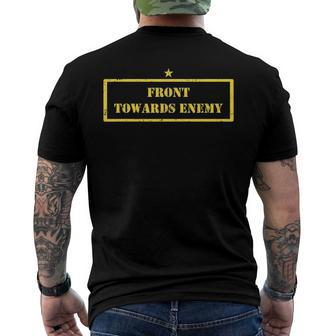 Front Toward Enemy Military Claymore-Mine Military Men Men's Back Print T-shirt | Mazezy