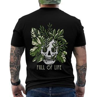 Full Of Life Skull Gardening Garden Men's Crewneck Short Sleeve Back Print T-shirt - Monsterry DE