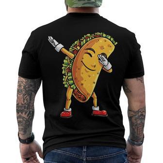 Funny Dabbing Taco Cinco De May Mexican Food V5 Men's Crewneck Short Sleeve Back Print T-shirt | Favorety