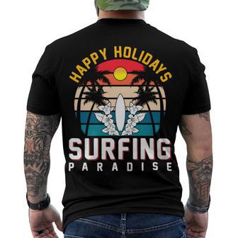 Funny Enjoy The Summer Holiday Summer Surfing Paradise Men's Crewneck Short Sleeve Back Print T-shirt | Favorety AU