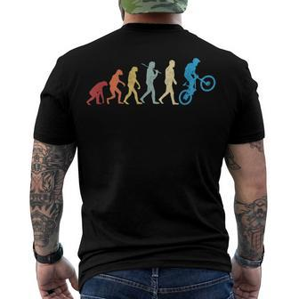 Funny Mountain Bike Evolution Biker Best V2 Men's Crewneck Short Sleeve Back Print T-shirt | Favorety