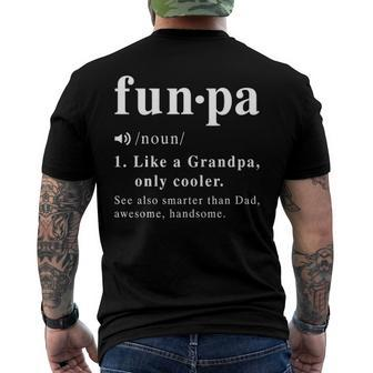 Mens Funpa Definition Fathers Day Dad Papa Grandpa Men's Back Print T-shirt | Mazezy